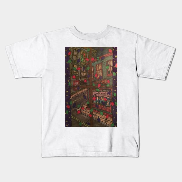 holiday window Kids T-Shirt by SETH BOND PERRY - SBP ART